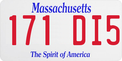 MA license plate 171DI5