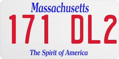 MA license plate 171DL2