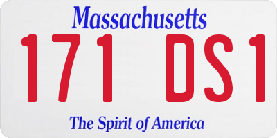 MA license plate 171DS1