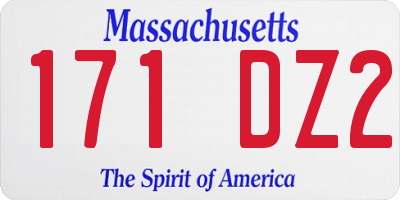 MA license plate 171DZ2