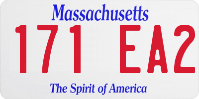 MA license plate 171EA2