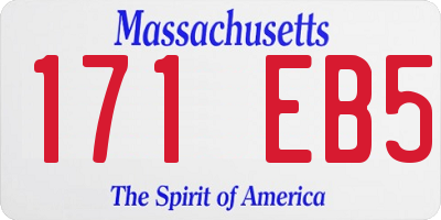 MA license plate 171EB5