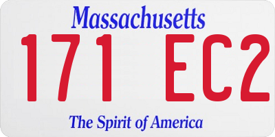 MA license plate 171EC2