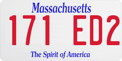 MA license plate 171ED2