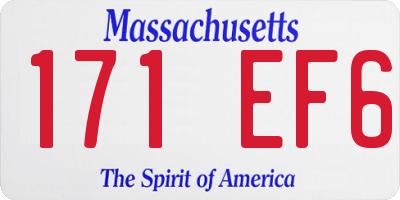 MA license plate 171EF6