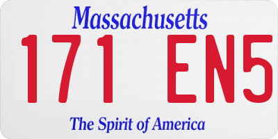 MA license plate 171EN5