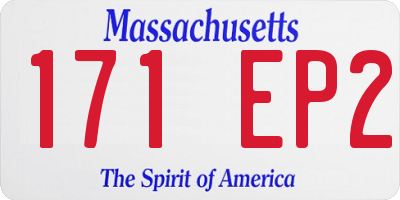 MA license plate 171EP2