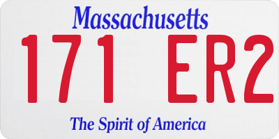 MA license plate 171ER2