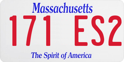MA license plate 171ES2