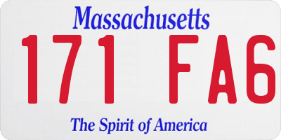 MA license plate 171FA6