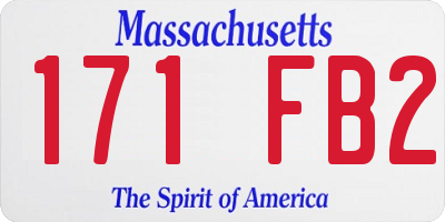 MA license plate 171FB2