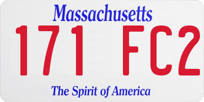 MA license plate 171FC2