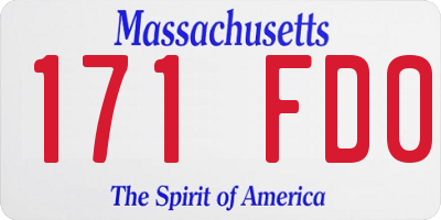 MA license plate 171FD0