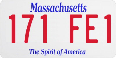 MA license plate 171FE1