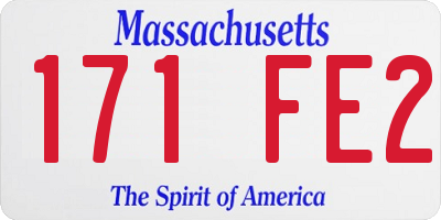 MA license plate 171FE2