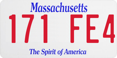 MA license plate 171FE4