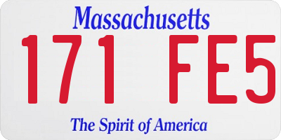 MA license plate 171FE5