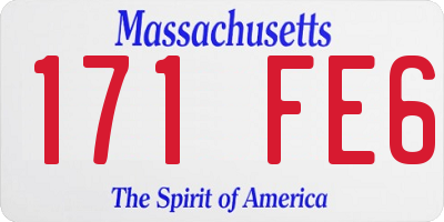 MA license plate 171FE6