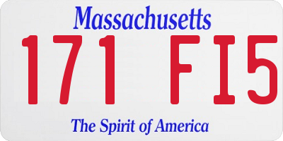 MA license plate 171FI5
