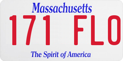 MA license plate 171FL0