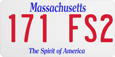 MA license plate 171FS2
