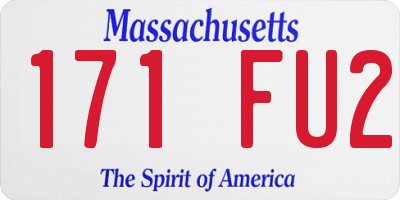 MA license plate 171FU2