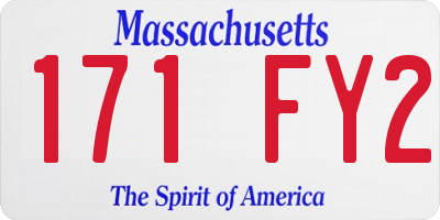 MA license plate 171FY2