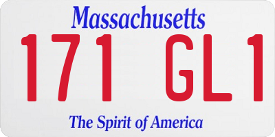 MA license plate 171GL1