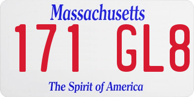 MA license plate 171GL8