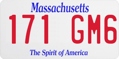 MA license plate 171GM6