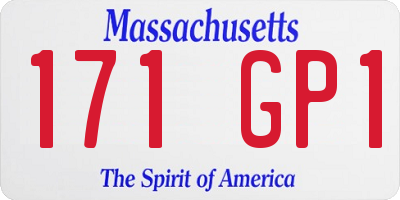 MA license plate 171GP1