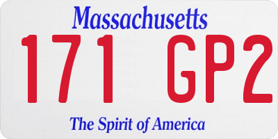 MA license plate 171GP2