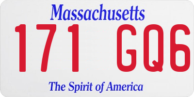 MA license plate 171GQ6