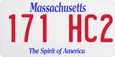 MA license plate 171HC2