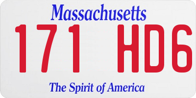 MA license plate 171HD6