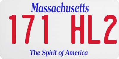 MA license plate 171HL2