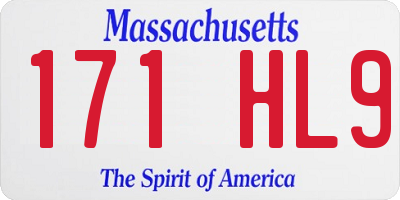 MA license plate 171HL9