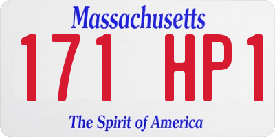 MA license plate 171HP1