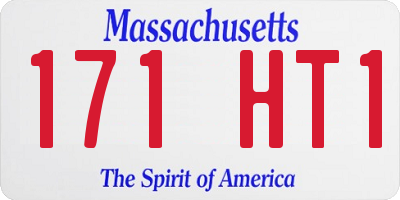 MA license plate 171HT1
