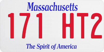 MA license plate 171HT2