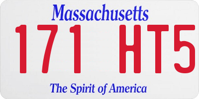 MA license plate 171HT5
