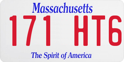 MA license plate 171HT6