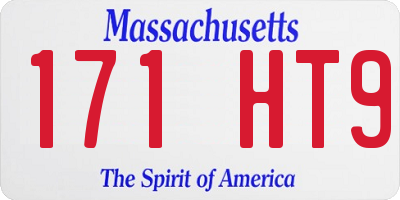 MA license plate 171HT9