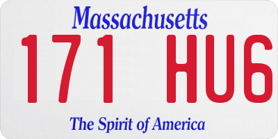 MA license plate 171HU6
