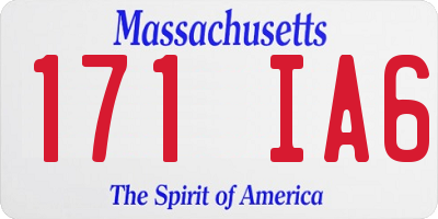 MA license plate 171IA6