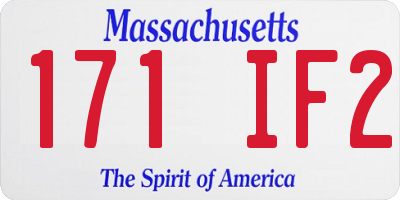 MA license plate 171IF2