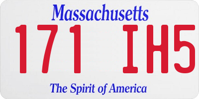 MA license plate 171IH5