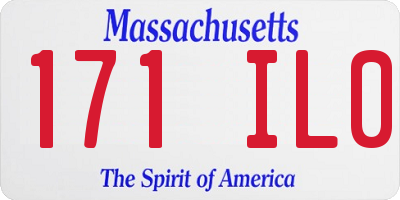 MA license plate 171IL0