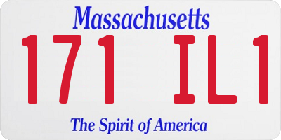 MA license plate 171IL1