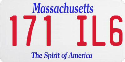 MA license plate 171IL6